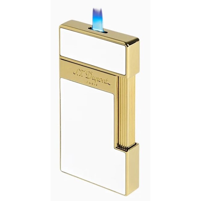 Aansteker S.T. Dupont Slimmy White Lacquer Gold