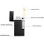 Lighter Colibri Julius II Black Chrome