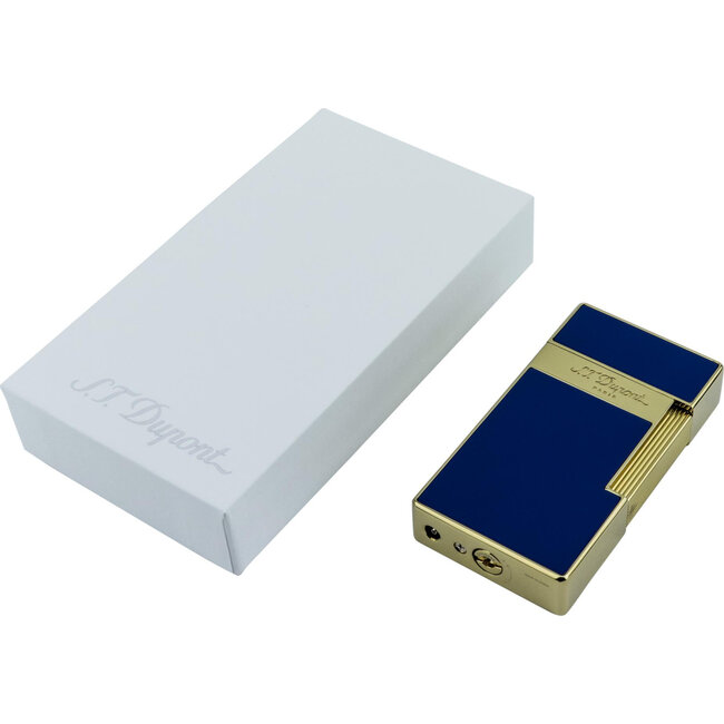 Aansteker S.T. Dupont Big D Blue Lacquer/Gold