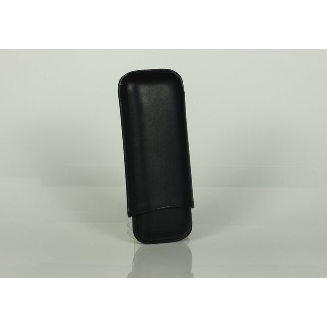 Martin Wess Cigar Case Smooth Black 2 Robustos