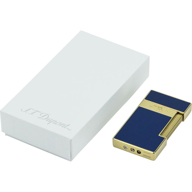 Lighter S.T. Dupont Slimmy Blue Lacquer Gold