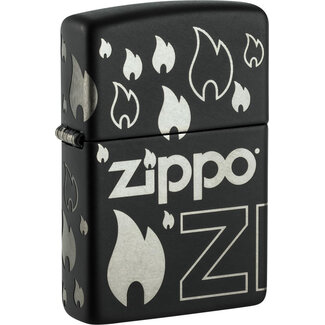Zippo Aansteker Zippo Logo and Flames