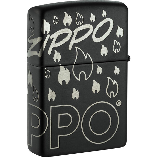 Aansteker Zippo Logo and Flames
