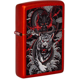 Zippo Lighter Zippo Metallic Red Dragon Tiger