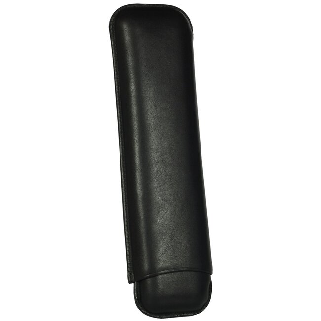 Martin Wess Sigarenetui Smooth Black Leather 2 Churchills