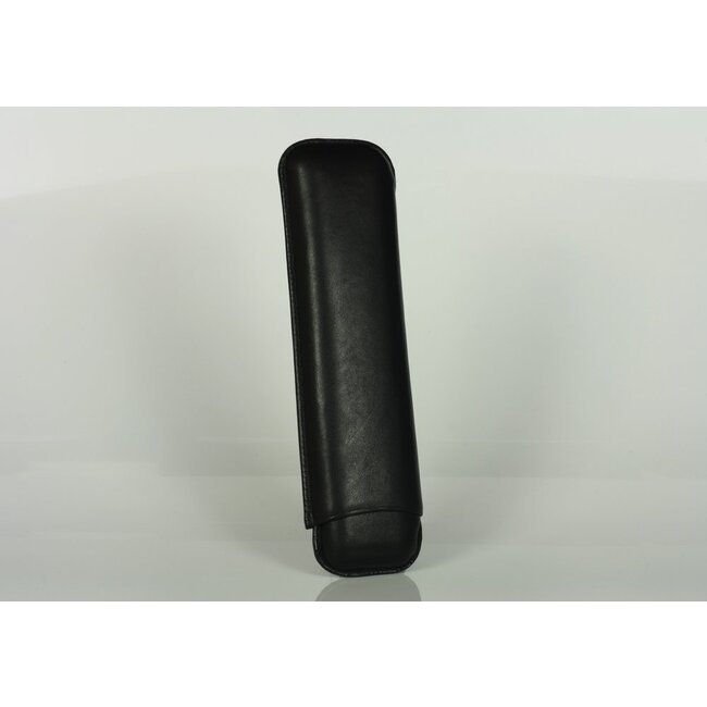 Martin Wess Sigarenetui Smooth Black Leather 2 Churchills