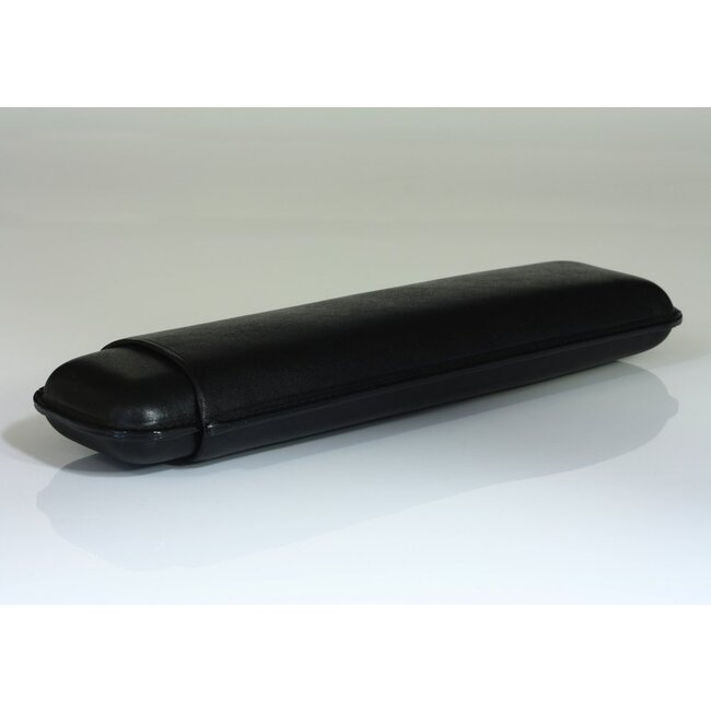Martin Wess Sigarenetui Smooth Black Leather 2 Churchills