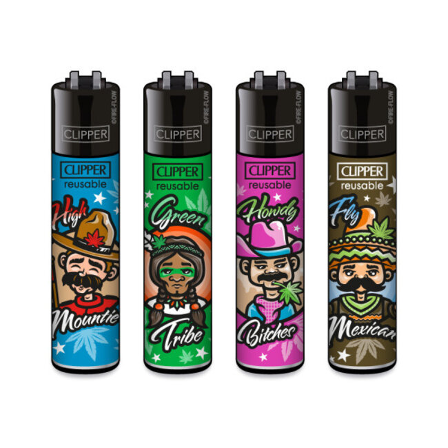 Clipper Set of 4 Clipper Lighters 420 America