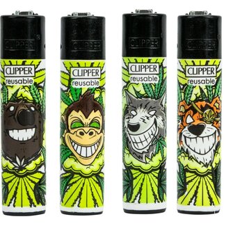 Clipper Set van 4 Clipper Aanstekers Smiling Animals