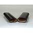 Martin Wess Martin Wess Cigar Case Smooth Brown Leather 2 Churchills