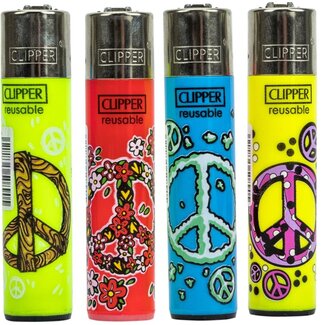 Clipper Set of 4 Clipper Lighters Peace Anywhere