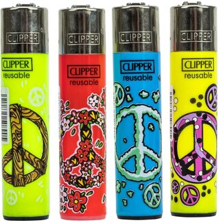 Clipper Set van 4 Clipper Aanstekers Peace Anywhere