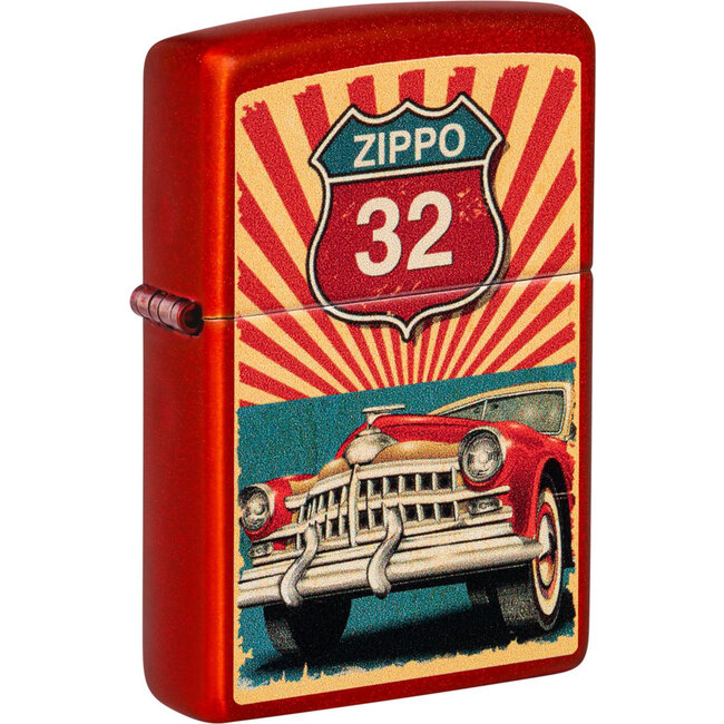 Zippo Aansteker Zippo Metallic Red Garage Zippo 32