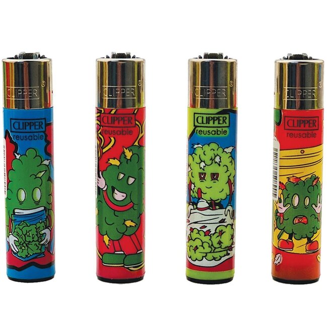 Clipper Set of 4 Clipper Lighters Crazy Tree