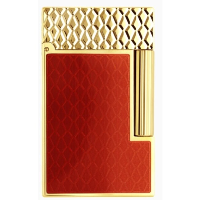 Aansteker S.T. Dupont Ligne 2 Dragon Burgundy Yellow Gold
