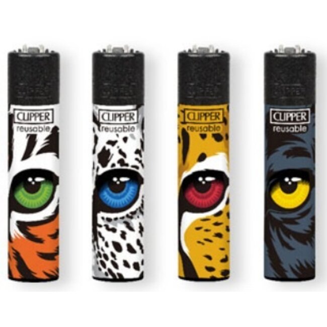 Clipper Set of 4 Clipper Lighters Feline Eyes