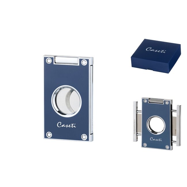 Cigar Cutter Caseti Cutter Two Blades Grey/Blue