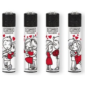 Clipper Set of 4 Clipper Lighters In Love