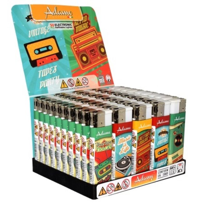 Set of 5 Adamo Lighters Retro Music
