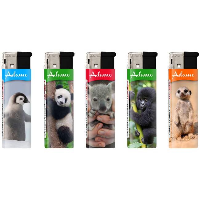 Set of 5 Adamo Lighters Baby Animals