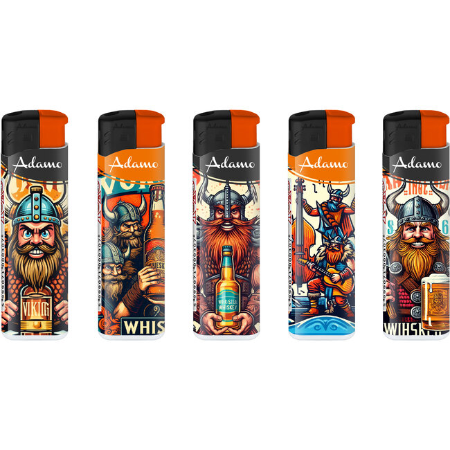 Set of 5 Adamo Lighters Viking Whiskey