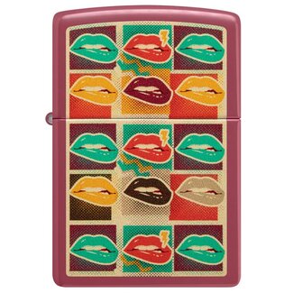Zippo Lighter Zippo Pop Art Lips Design