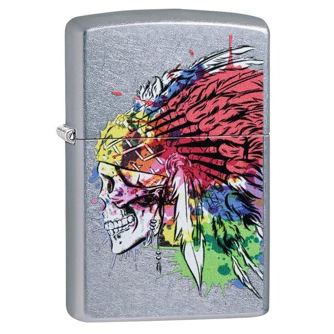 Zippo Aansteker Zippo Skull with Headdress Design