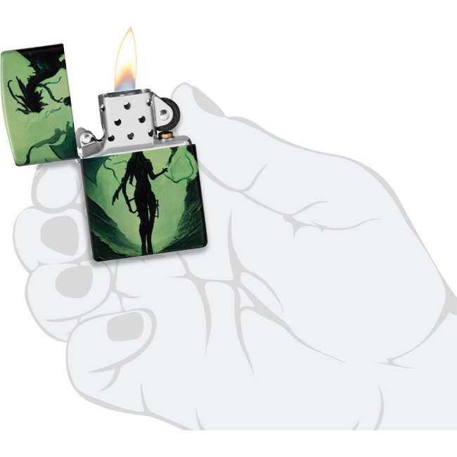 Lighter Zippo Dragon Girl Glow in the Dark