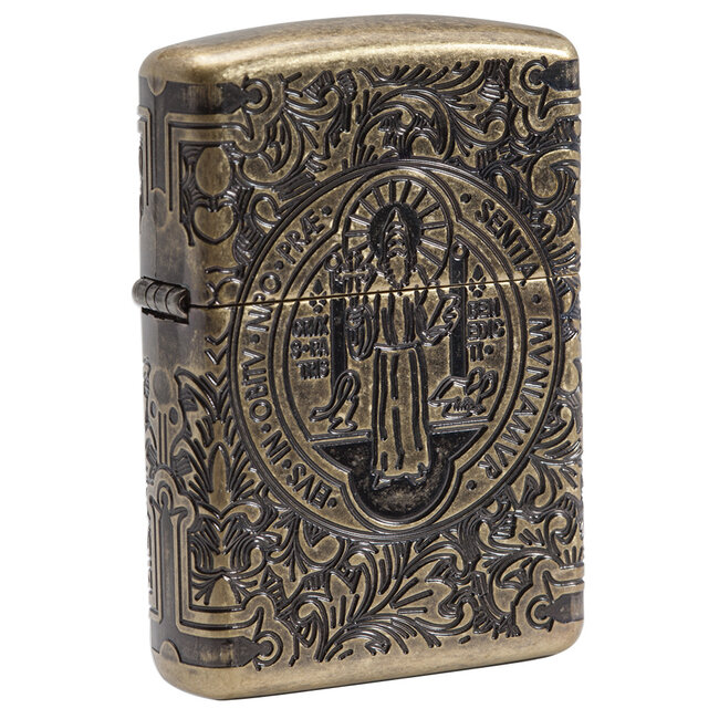 Lighter Zippo Armor Case Saint Benedict