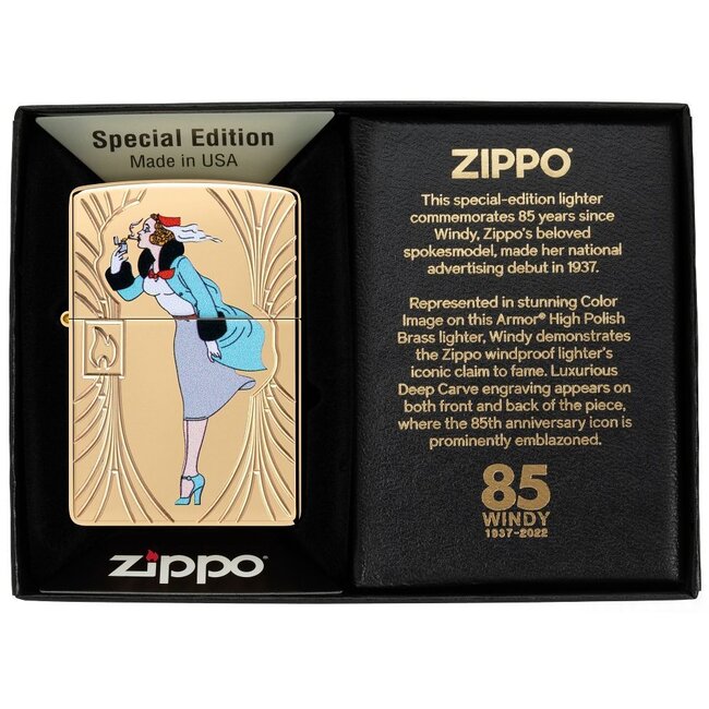 Aansteker Zippo Armor Case 85th Anniversary Windy