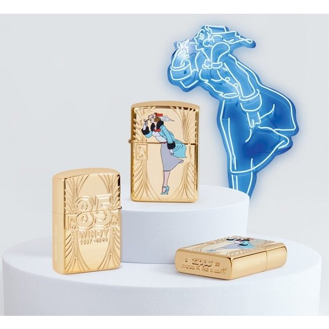 Aansteker Zippo Armor Case 85th Anniversary Windy