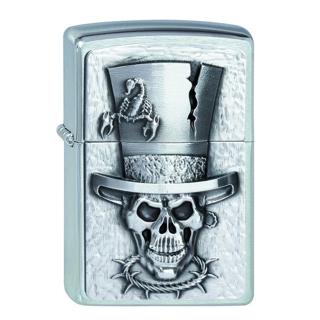 Aansteker Zippo Skull with Top Hat Emblem