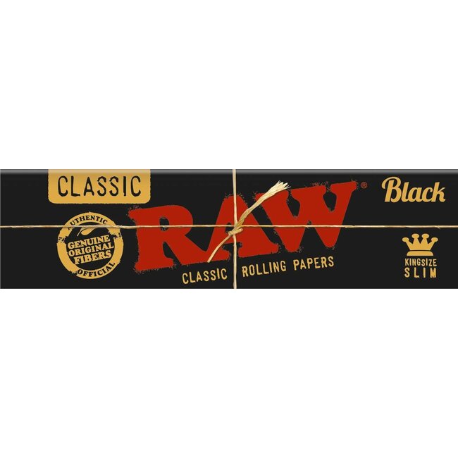 Raw Black Kingsize Slim Rolling Paper Box