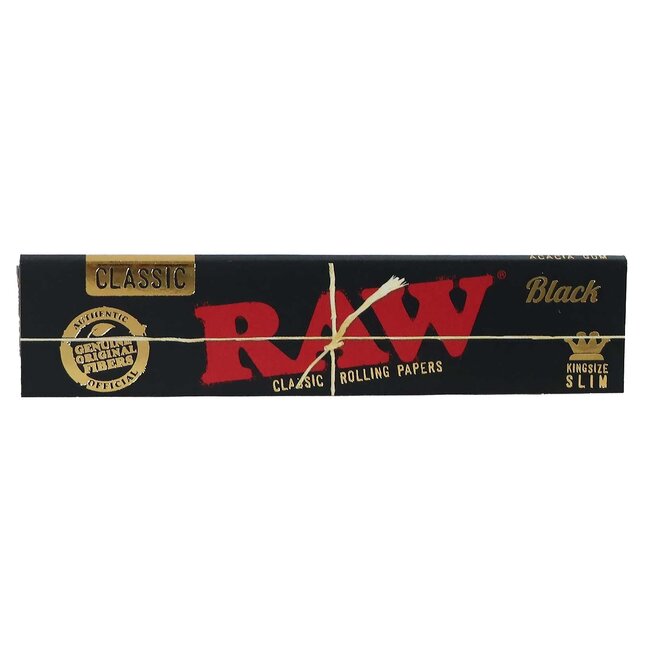 Raw Black Kingsize Slim Rolling Paper Box