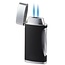 Lighter Caseti Double Jet Chrome Black Matte