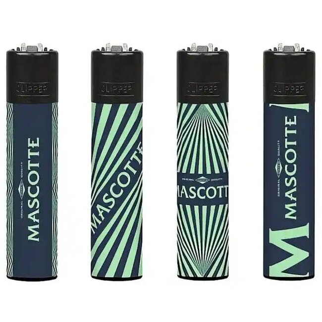 Set of 4 Clipper Lighters Mascotte Blue