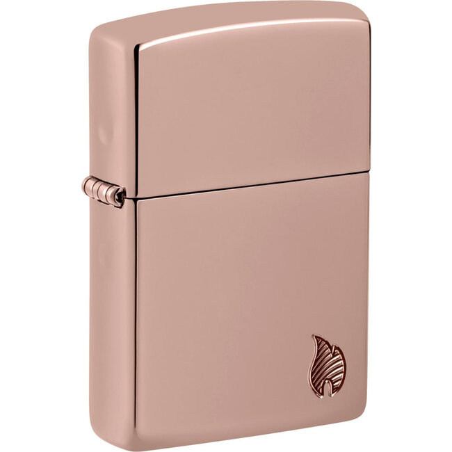 Aansteker Zippo Armor Case Rose Gold Deep Carved Flame
