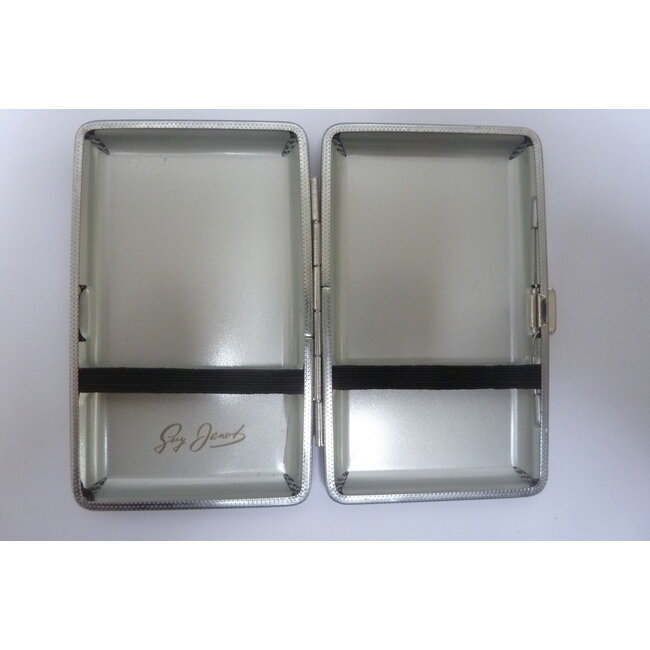 Cigarette Case Metal Carbon Look Small