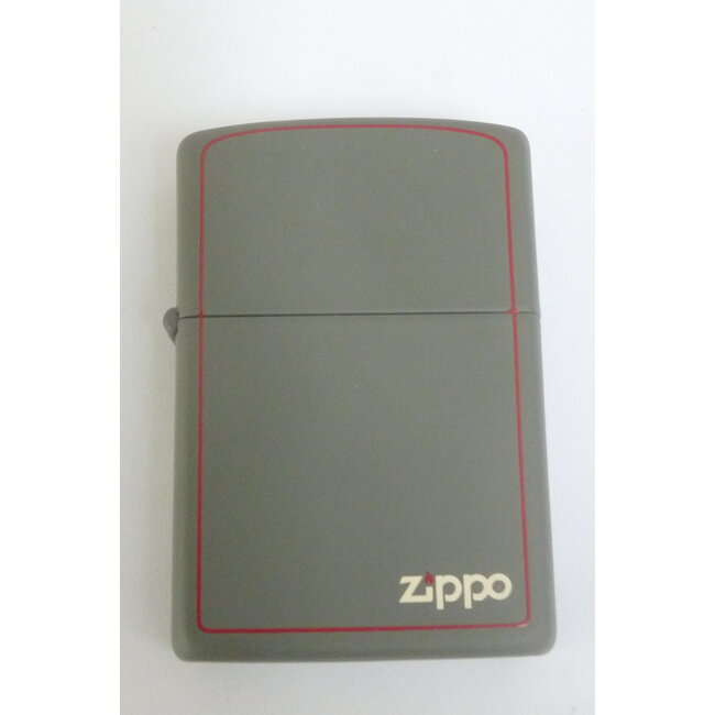 Aansteker Zippo Grey Matte with Border (NOS)