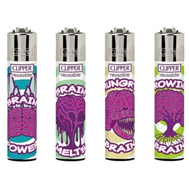 Set van 4 Clipper Aanstekers Brains