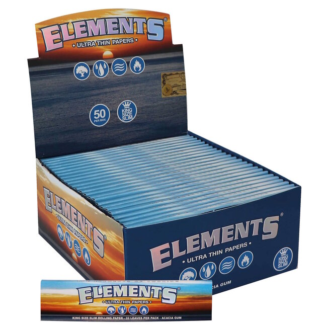 Elements Kingsize Slim Rolling Paper Box