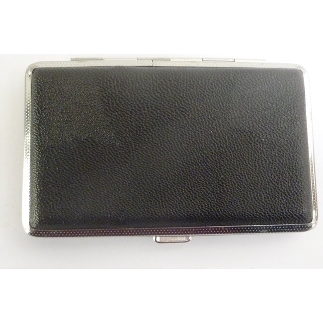 Cigarette Case Metal Black Small