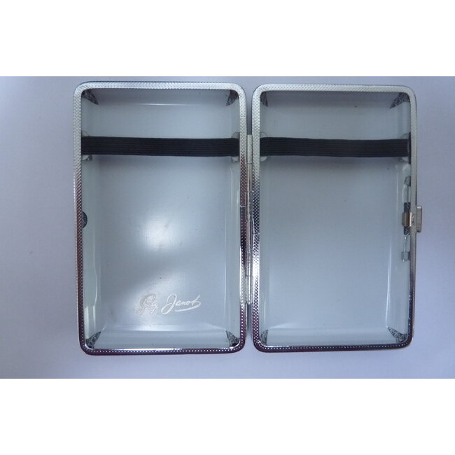 Cigarette Case Metal Squares Brown & Black Small