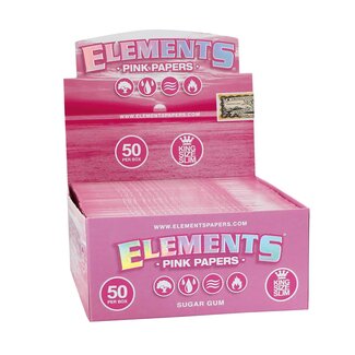 Elements Kingsize Slim Pink Rolling Paper Box