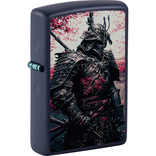 Aansteker Zippo Navy Blue Matte Samurai Warrior