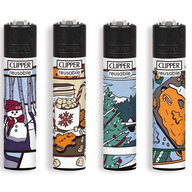 Set of 4 Clipper Lighters Winter Postcards