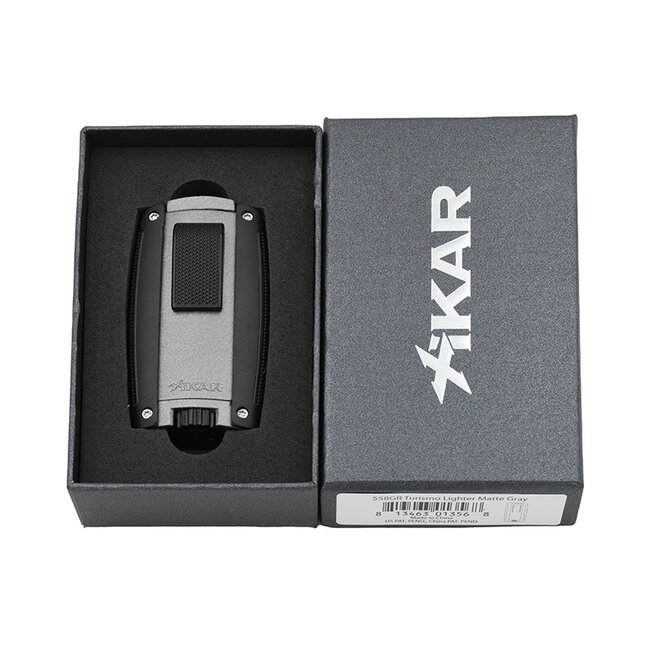 Lighter Xikar Turismo Double Jet Matte Grey