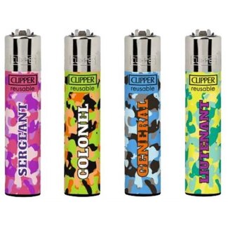 Clipper Set of 4 Clipper Lighters Military Ranks