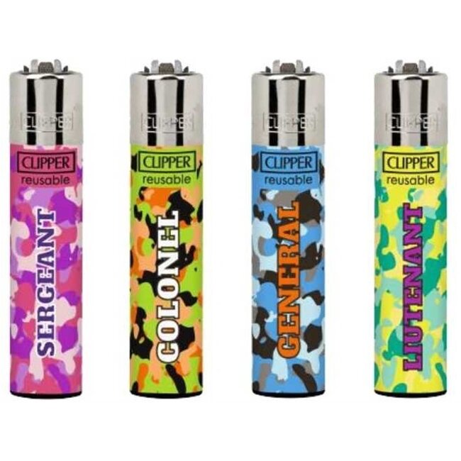 Set of 4 Clipper Lighters Military Ranks