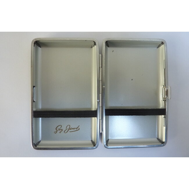 Cigarette Case Metal Croco Black Small